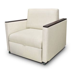 Kwalu Carrara Healthcare Facility Pull-Out Sleeper Chair with Durable Kwalu Arm Cap and Upholstered Seat Rail