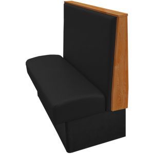 Simpson Restaurant Booth with Oak Engineered Wood Top and Side Caps - Single - 60" W