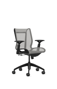 9to5 Seating Cydia 300 LB Mesh Mid-Back Office Chair, Swivel Tilt Control, 6-Way Adjustable T-Arms
