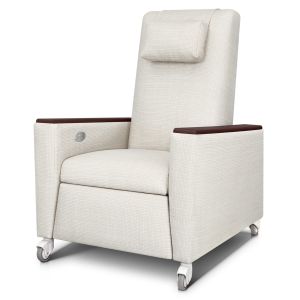 Kwalu Carrara 350 LB Healthcare Facility Motorized Sleeper Recliner with Arm Caps and Battery Pack
