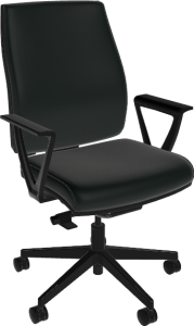Sitmatic AutoSit.™ 450 LB 24/7 Adjustable High Back Conference Chair with Rocking and V-Shaped Fixed Arms