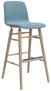 Jasper Chair 350 LB Hinton Bentwood Bar Stool - Upholstered Seat and Back