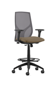 9to5 Seating Vault Mesh Task Stool - Upholstered Seat