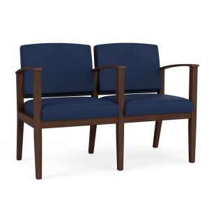 Lesro Amherst Wood® Heavy Duty 2 Seat With Center Arm Sofa