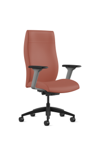 9to5 Seating Acclaim High-Back 300 LB Executive Office Chair, Heavy Duty Synchro Tilt Control, Gray 6-Way Adjustable Arms