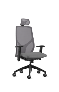 9to5 Seating Vault Mesh High-Back 300 LB Office Chair, Adjustable Back, Seat Slider, Full Synchro-Tilt Control, 2-Way Adjustable Black Arms