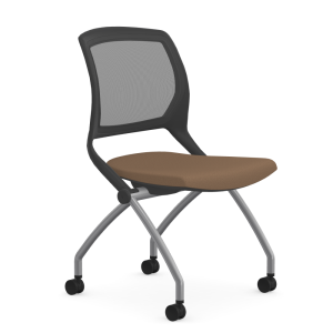 9to5 Seating Zoom 300 LB Nesting Guest Chair, Armless, Mesh Back with Upholstered Seat