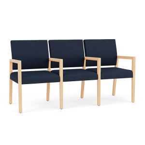 Lesro Brooklyn® Heavy Duty 3 Seat With Center Arms Sofa