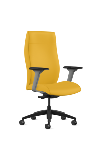 9to5 Seating Acclaim High-Back 300 LB Executive Office Chair, Weight Balanced Control, Gray 6-Way Adjustable Arms
