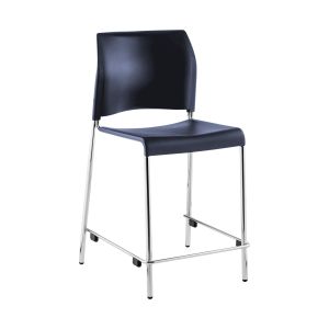 National Public Seating Cafetorium 500 LB Plastic Stool, Counter Height, Navy- Model 8804C-11-04