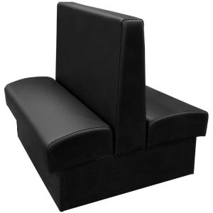 Ambrose Plain Back Restaurant Booth - Double - 44" W