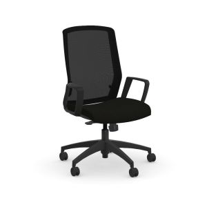 9to5 Seating Neo 300 LB Mesh Mid-Back Office Task Chair with Full Synchro-Tilt Control and Loop Arms