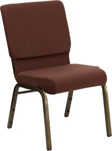 HUSKY Seating® 800 LB Heavy Duty Fabric Stack Auditorium Chair - Gold Vein-Brown