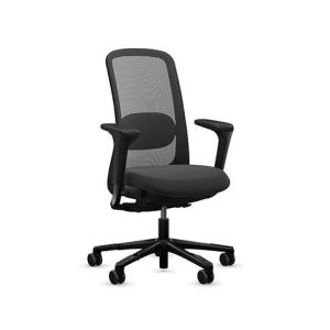 9to5 Seating @NCE 750 Office Chair - Black Mesh Back with Upholstered Seat, HAG in Balance mechanism, Black Fully Adjustable Slideback Arms
