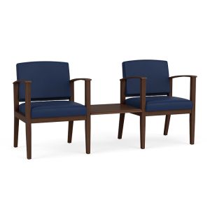 Lesro Amherst Wood® 2 Chairs With Connecting Center Table