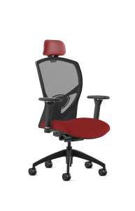 9to5 Seating Theory High-Back 300 LB Executive Office Chair, Mesh Back, Upholstered Seat, Synchro-Tilt Control, Height Adjustable and Pivot Arms