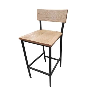 Timber Series 500 LB Restaurant Bar Stool, Natural Stain
