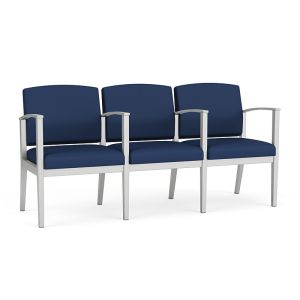 Lesro Amherst Steel 300 LB 3 Seater with Center Arms