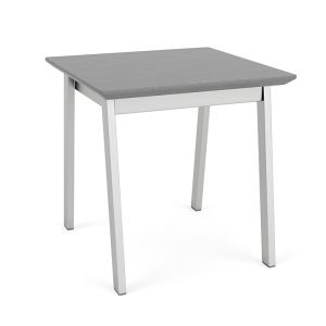 Lesro Opal 20" x 20" End Table with Solid Surface Top and Steel Frame