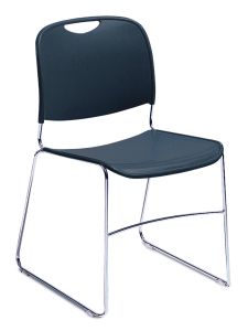 4 PACK NPS 8500 Series Ultra-Compact Commercial Stack Chair-Navy Blue