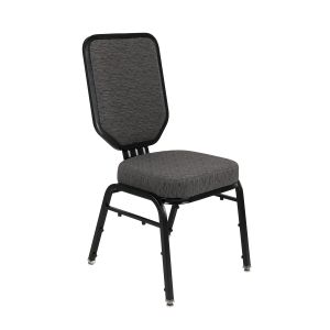 NPS® 9600 Series Premium Fabric Upholstered Flex-Back 300 LB Banquet Chair, Morticia Onyx - Model 9690-BG