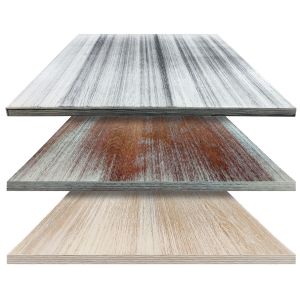 Whitewash Wood Veneer Table Top - 2" thick - 30" x 30"