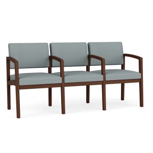 Lesro Lenox Wood® Heavy Duty 3 Seat With Center Arms Sofa