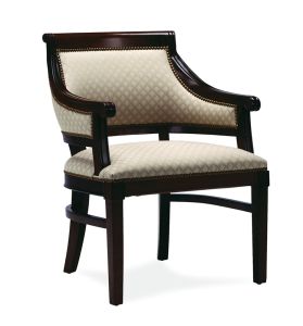 Shelby Williams 350 LB Wood Arm Chair with Nail Head Trim- Model G-5625