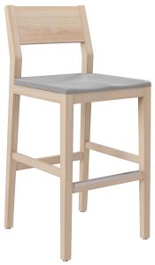 Jasper Chair 350 LB Elva Open Back Bar Stool - Wood Seat