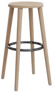 Jasper Chair 350 LB Hinton Backless Bar Stool - Wood Seat