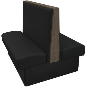 Simpson Restaurant Booth with Oak Engineered Wood Top and Side Caps - Double - 24" W