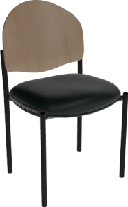 Sitmatic Jack™ 450 LB Multi-Purpose Stack Chair with Wood Back