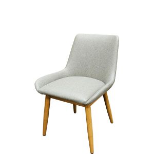 Amata 300 LB Metal Frame Chair - Natural Clear Coat Faux Woodgrain Frame Finish - Light Moss Upholstered Bucket Seat