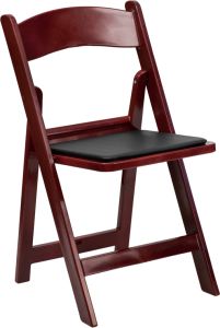 2 PACK HUSKY Seating® 800 lb. Commercial Mahogany Resin Folding Event Chair with Padded Seat