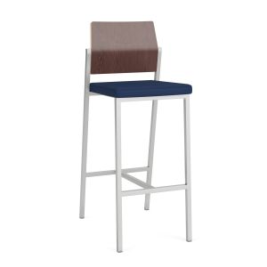 Lesro Avon 300 LB Café Stool with Upholstered Seat and Laminate Back