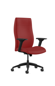 9to5 Seating Acclaim High-Back 300 LB Executive Office Chair, Full Synchro Tilt Control, Black 6-Way Adjustable Arms
