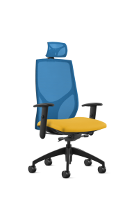 9to5 Seating Vault Mesh High-Back 300 LB Office Chair, Adjustable Back, Seat Slider, Enhanced Knee Tilt Control, 2-Way Adjustable Black Arms