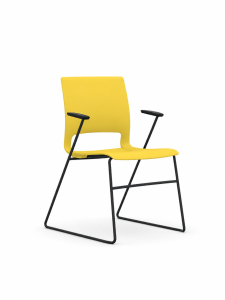 9to5 Seating Vox 300 LB Sled-Base Stacking Chair - All Plastic