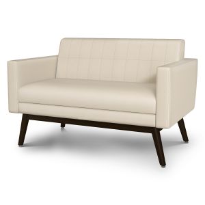Kwalu Potenza Commercial Reception Area Love Seat with Quilted Stitching