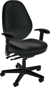 Sitmatic GoodFit® Comfort Memory Foam 450 LB 24/7 Adjustable High Back Desk Chair with Fold-Away Arms & Seat Slider