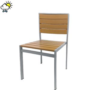 Heavy Duty 300 LB Teak Series Chair - Brown slats