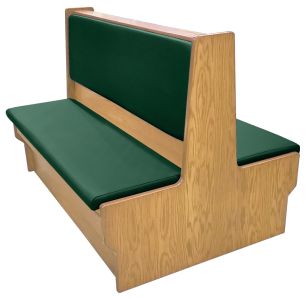 Shepard Engineered Wood Restaurant Booth with Upholstered Seat and Backrest - Double - 24" W