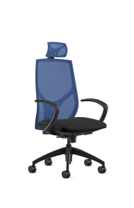 9to5 Seating Vault Mesh High-Back 300 LB Office Chair, Adjustable Back, Seat Slider, Full Synchro-Tilt Control, Black Soft Touch C Shape Arms