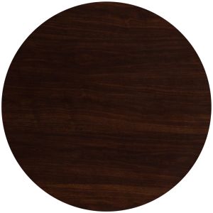 Pro-Tough Commercial Round Resin Walnut Table Top-48" D
