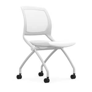9to5 Seating Zoom 300 LB Nesting Guest Chair, Armless, Mesh Back with Plastic Seat