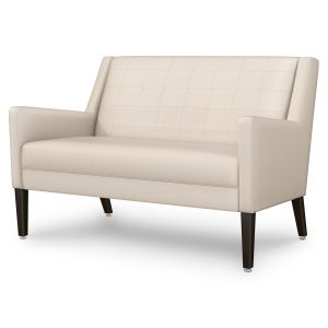 Kwalu Carini II Commercial Reception Area Love Seat with Back Quilted Stitching Detail