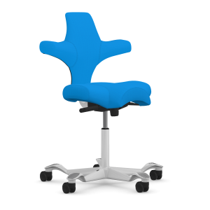 Hag Capisco Ergonomic Office Chair with Fully Upholstered Back & Saddle Seat, Rocking Tilt Control
