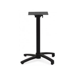 Black Aluminum Folding Restaurant Table Base, 26” x 26”, Standard Height