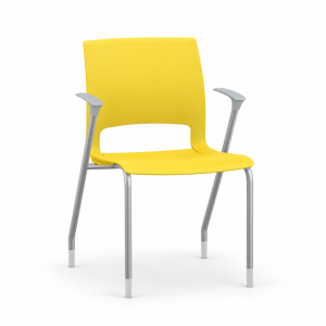 9to5 Seating Vox 300 LB Four-Leg Stacking Chair - All Plastic