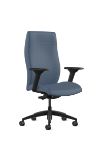 9to5 Seating Acclaim High-Back 300 LB Executive Office Chair, Weight Balanced Control, Black 6-Way Adjustable Arms